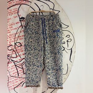 Pleasures Now Leopard Print Tapestry Baggy Drawstring Pants